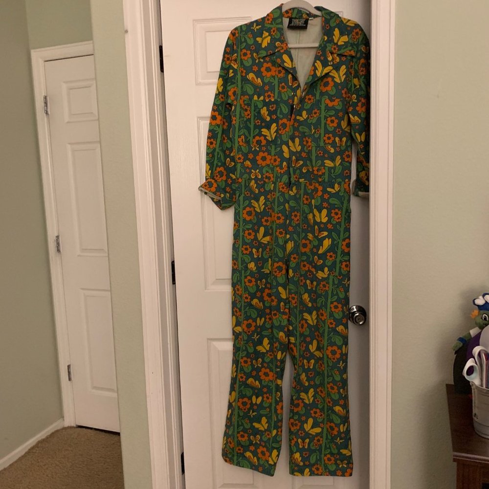 Big Bud Press Butterfly Long Sleeve Jumpsuit Size L